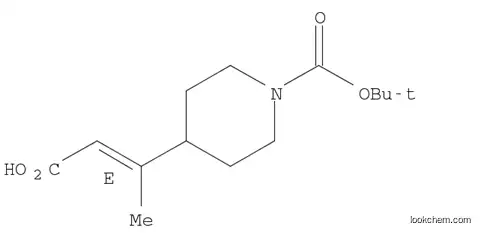 Molecular Structure of 1037754-65-6 ((E)-3-(1-(tert-butoxycarbonyl)piperidin-4-yl)but-2-enoic acid)